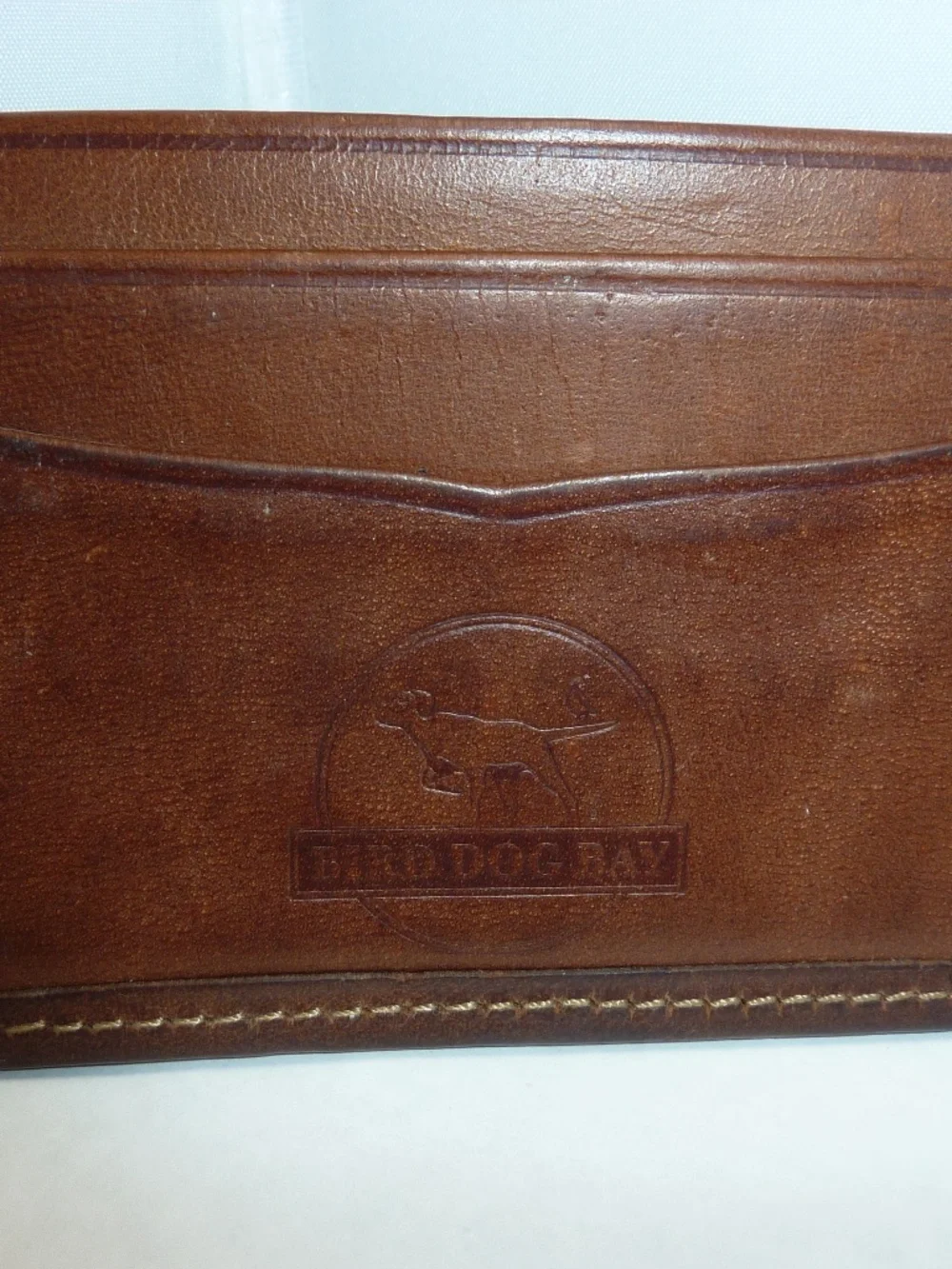 VINTAGE BIRD DOG BAY  LEATHER CREDIT CARD SLIM WALLET